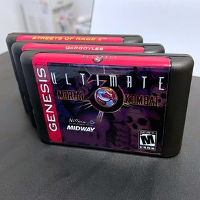 레노버노트북 Ultimate Motal Kombat 3 Gagoyles Steet of Rage 16 비트 MD 게임 카드 미국 레드 라벨 세가 메가 드라이브 및 제네시스 시, [04] MK3, 1개