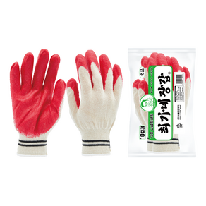 최가네장갑 고급 반코팅 13G 100켤레 코팅장갑 줄무늬 흑선 두줄 작업 장갑, 100세트