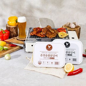 리얼 통갈비 강명희 춘천 숯불 닭갈비 600g*2팩, 1개, 600g