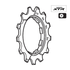 [한국자전거총판] 시마노 XTR 10단용 CS-M980 스프라켓 13T, 1개