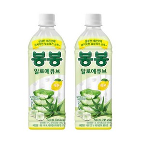 [한번에먹자쇼핑몰] 해태 봉봉 알로에큐브 레몬 500ml 12개 + 사은품 이디야 2T