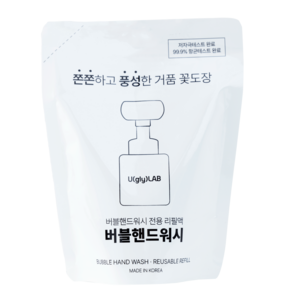 U(gly)LAB 어글리랩 러블리조이 피치블라썸 버블핸드워시 복숭아꽃향 리필, 3개, 250ml