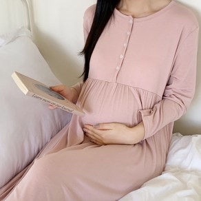 루시드라잇 국산 굿하엘 캡내장 수유원피스 임부복 잠옷