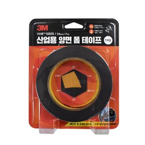 3M VHB 5925 산업용 양면 폼 테이프 24mmX7mt 1롤 블리스터팩 차량 도장 금속 플라스틱, 1개