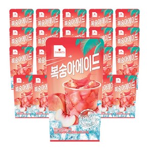 웰그린 스위츠 복숭아에이드 (230ml X 10개)-2개(총 20개) 편의점 아이스 음료, 230ml, 20개