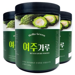 헬로우그린 국내산 햇 여주 분말 가루 저온가공 240g(통) 건여주 고과