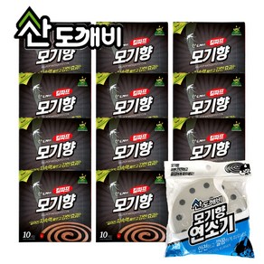 산도깨비 모기향 무색소 10P X 12개 / 24개, 산도깨비 모기향10P X 12개+연소기1개, 1개