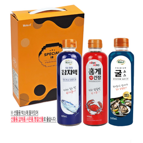 참치액500ml 홍게간장500ml 굴소스500ml 3종 세트 10개 스페셜1호 설날 추석 명절 답례품, 1개