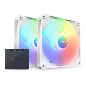 NZXT F140 RGB CORE TWIN PACK & RGB Lighting Contolle [White] PC 케이스 팬 RF-C14DF-W1 FN1926, White_Multi Pack, White