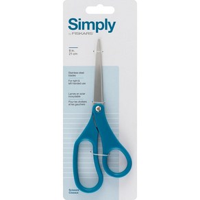 Fiskas Cafts 티타늄 소프트 그립 가위 3개 블루 핑크 그린, Stainless Steel, Single Pack