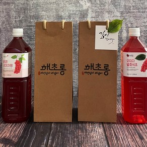 아이스 문경오미자청 1000ml, [추가구매]한병전용종이가방_일반1매, 1개, 1L