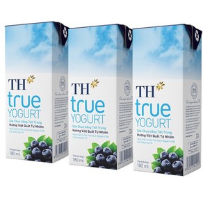 TH TRUE YOUGURT 베트남 TH 요구르트  블루베리맛 요구르트, 20개, 180ml