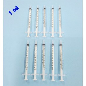 사이언스몰 바늘없는 주사기 (1ml/10개) 과학실험용 동물급식용 공예작품용 잉크충전용 화장품소분용, 10개