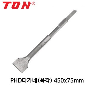 TON 다가네(육각) PHD450-75 17X450X75mm 함마드릴노미 파괴함마용치즐, 1개