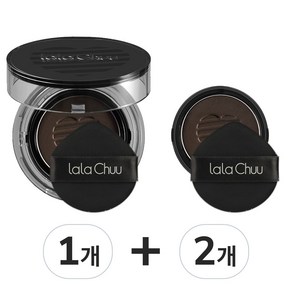 Lala chuu 헤어쿠션 라라츄 시즌3 갈색 (다크브라운) 9g, 1세트, 헤어쿠션 본품 1개 + 리필 2개