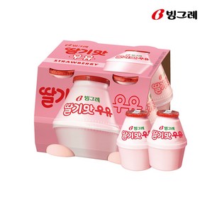 빙그레 바나나우유 딸기우유 단지우유 240ml, 바나나맛우유10개입+딸기맛우유10개입, 20개