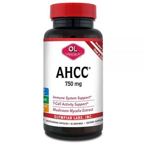 올림피안랩스 AHCC 750mg 캡슐 30정 186101, 1개