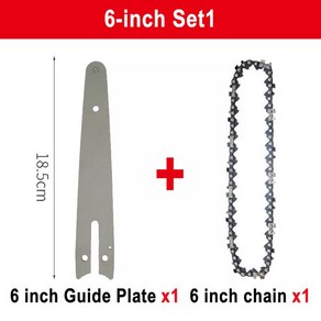 전동공구 미니 강철 전기톱 4 인치 6 8 1 개 전기 체인톱 액세서리 체인 교체, 1개, 04 6 inch SET1