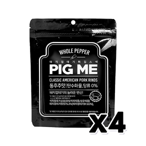 피그미 돼지껍데기튀김스낵 통후추맛 저탄고지간식 20g x 4개