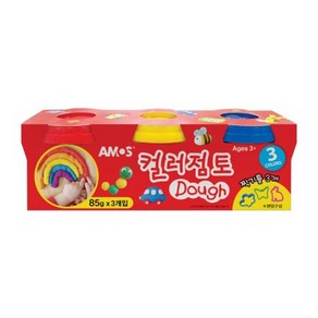 아모스 컬러점토 3종 세트, 빨강 + 노랑 + 파랑, 255g, 1개