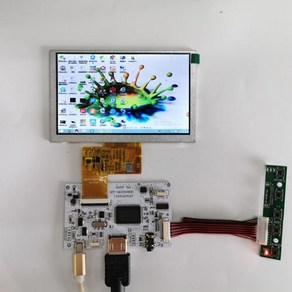 LCD 디스플레이 모듈 키트 HDMI 호환 자동차 라즈베리 파이 3 게임 모니터 산업 장비 마이크로 USB5V2A 4.3 인치, 한개옵션0, 1개