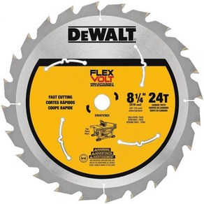 DEWALT 디월트 ‎DWAFV3824 플렉스볼트 24톱니 테이블 원형 톱날 블레이드 ‎8-1/4 절삭 수공구, 24-Tooth, 1개