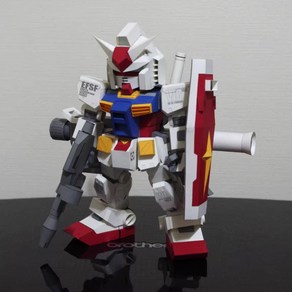 건담 SD RX-78-2 16cm 종이 접기 공예 만들기 DIY 키트 페이퍼 토이 크래프트 꿈꾸는다락방, 건담 (인쇄), 1개