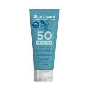 Blue Lizad SENSITIVE Mineal Sunsceen with Zinc Oxide SPF 50+ 3 oz. Tube  Wate Resistant UV, 3 Fl Oz (1팩), 1개, 89ml