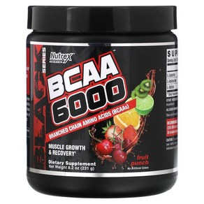 뉴트렉스리서치 BCAA 6000 후루츠펀치 맛 231g, 1개