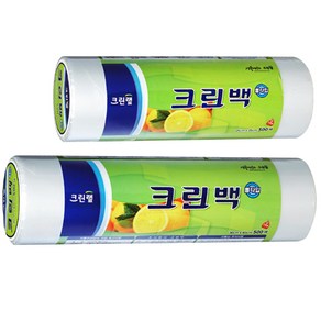 크린랩 크린백 롤 위생봉투 중 500매 + 대 500매, 1세트