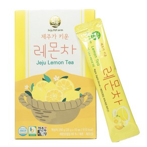 제주앤팜 제주가 키운 친환경 레몬차 25g x 15입 30입(액상) 상큼한 과일차 스틱 건강식품