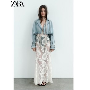 ZARA 자라 TRF 데님 크롭 트렌치 자켓