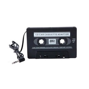 자동차 카세트 어댑터 CD MP3 플레이어 3.5mm AUX 테이프 변환기 액세서리, Black, 1개