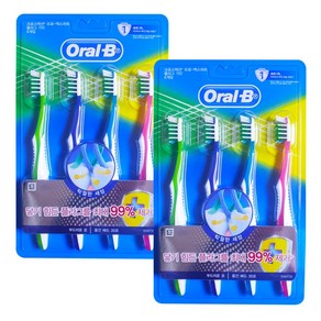 오랄비 크로스액션 플라그가드 칫솔 4개입 OralB