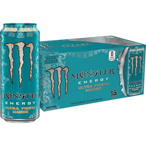 Monster Energy Ultra Fiesta 망고 무설탕 에너지 드링크 473.2ml16온스 15개 팩 217231