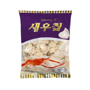 한솔에프디 튀겨먹는 튀김용 새우칩 업소용과자 새우과자, 1kg, 5개