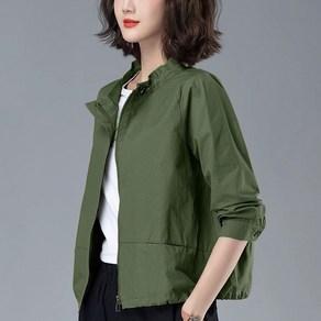 중년 여성 트렌치코트 봄 가을 점퍼 루즈핏 엄마옷 중장년 재킷 캐주얼 아우터 기질 숏 트렌치 코트 빅사이즈 CY