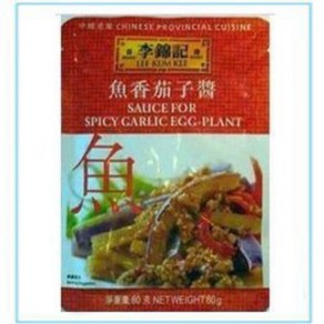 Lee Kum Kee Sauce Fo Spicy Galic Eggplant 2.8-Ounce Pouches (Pac 매콤한 마늘 가지용 이금기 소스 2.8온스 파우치 (3팩, 3개, 79g