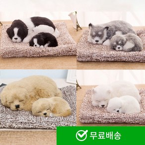 더우지 차량용 장식 소품 강아지 활성탄 인형 피규어 악세사리, 더블 브라운 강아지, 1개