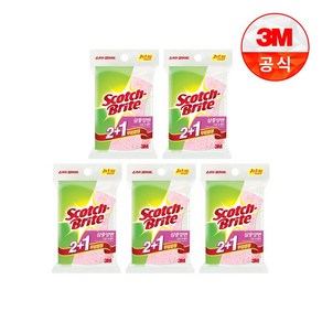 3M 스카치브라이트 삼중양면고운수세미, 3개입, 5개