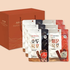 천안 호두육포 + 매운육포 선물세트 240g (40g 6봉), 1개