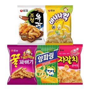 농심 (양파링+꿀꽈배기+조청유과+자갈치+바나나킥 2봉씩) 과자세트(10봉) 묶음_7번, 1세트