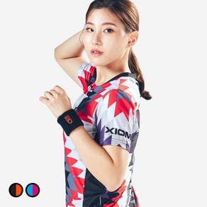 엑시옴(XIOM) 공식 본사 직영 와이퍼 3 리버시블 손목 밴드 스포츠밴드 스포츠 손목밴드, 1세트, 블랙/오렌지
