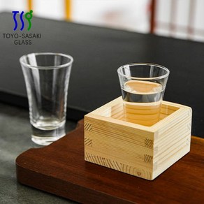 도요사사키 사케잔 100ml + 마스잔 세트 히노키 못키리 술잔 소주잔, 사케잔(100ml) +  마스잔, 1개