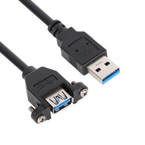 넷메이트 NMC-UF303SB USB3.0 연장 AM-AF 판넬형 케이블 0.3m 블랙, 1개