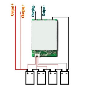 BMS 리튬 다리미 인산염 배터리 보호 회로 기판 균형 충전 4S 12V 100A LiFePo4, 1개