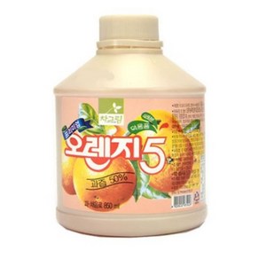 차그림 오렌지 쥬스 원액 850ml, 6개