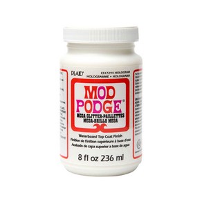 공예몰 마드파지 메가글리터 홀로그램 바니쉬 8oz Plaid Mod Podge MegaGlitte Hologam, 1개