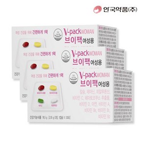 안국약품 브이팩 V-PACK 여성용 영양제 30포X3박스 (3개월분)