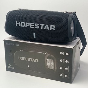 휴대용 무선 스피커 고출력 뮤직 박스 야외 서브우퍼 TWS 파티 FM 라디오 AUX HOPESTAR H50